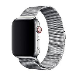 Браслет Миланский сетчатый для Apple Watch 42 / 44 / 45 / 49mm сталь серебристый