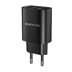 Сетевое зарядное устройство + кабель Lightning Borofone BN2 10.5 Вт, чёрный