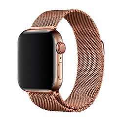 Браслет Миланский сетчатый для Apple Watch 38 / 40 / 41mm сталь розовое золото