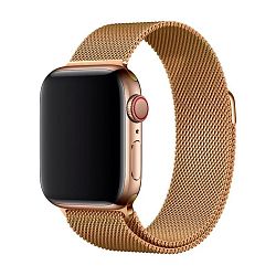 Браслет Миланский сетчатый для Apple Watch 42 / 44 / 45 / 49mm сталь розовое золото
