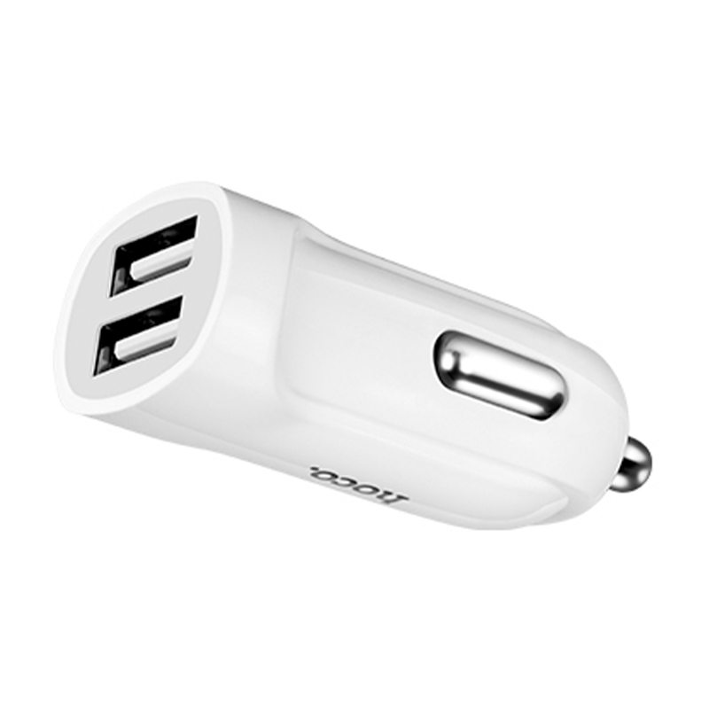 Автомобильное зарядное устройство + кабель Lightning Hoco Z2A 12 Вт, белый - 2