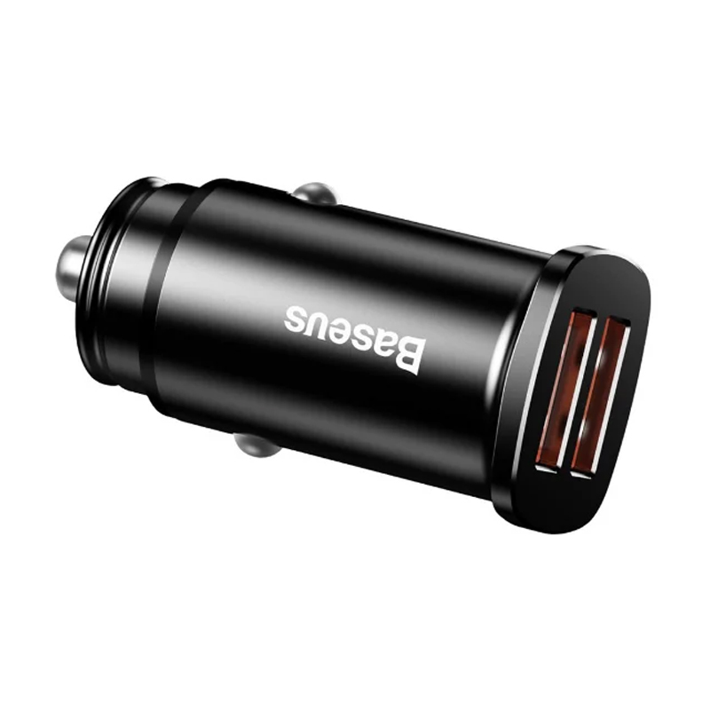 Автомобильное зарядное устройство Baseus Square metal A+A 30 Вт, чёрный - 2