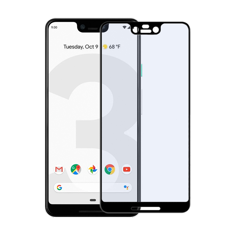 Защитное стекло 3D Premium для Google Pixel 3XL, черная рамка - 1