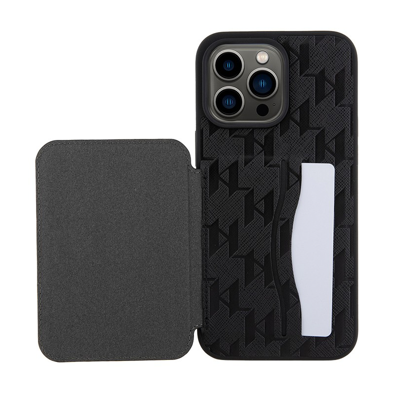 Клип-кейс (накладка) с визитницей CG Mobile Lagerfeld Karl PU Saffiano Cardslot для Apple iPhone 15 Pro - 4