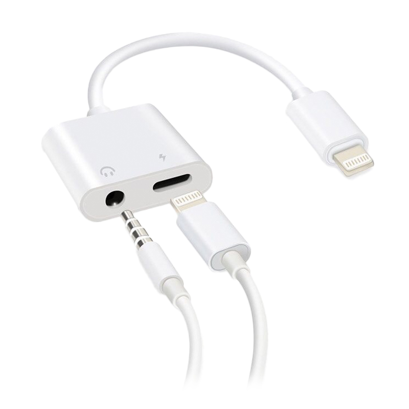 Адаптер-переходник MH033 (Lightning to 3.5mm mini Jack + Lightning) - 2