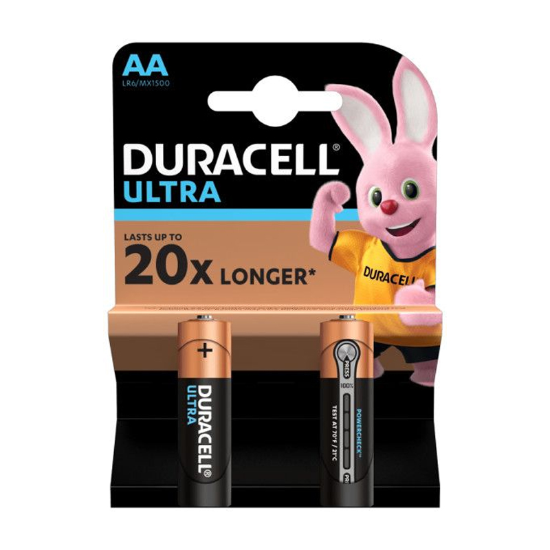 Батарейка Duracell Ultra AA LR6-2BL, 2шт  - 1