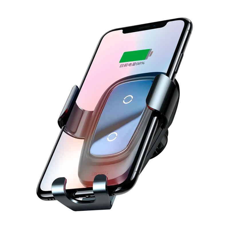 Автомобильный держатель Baseus Air Outlet Version 10W с беспроводной зарядкой (зажим) - 4