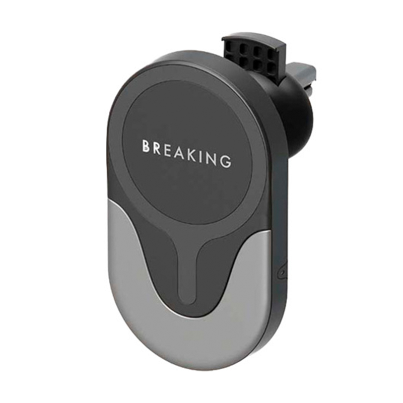 Автомобильный держатель магнитный Breaking C19 MagSafe 15W с беспроводной зарядкой (зажим) - 2