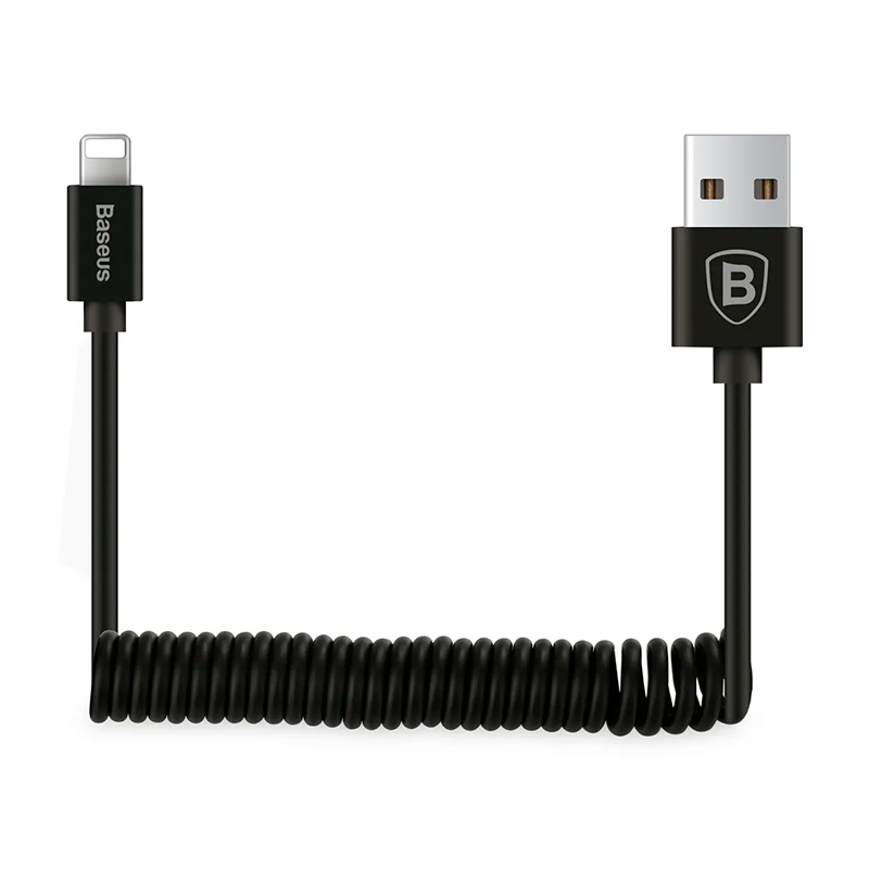 Дата-кабель Baseus Elastic Lightning 1 м, чёрный - 1