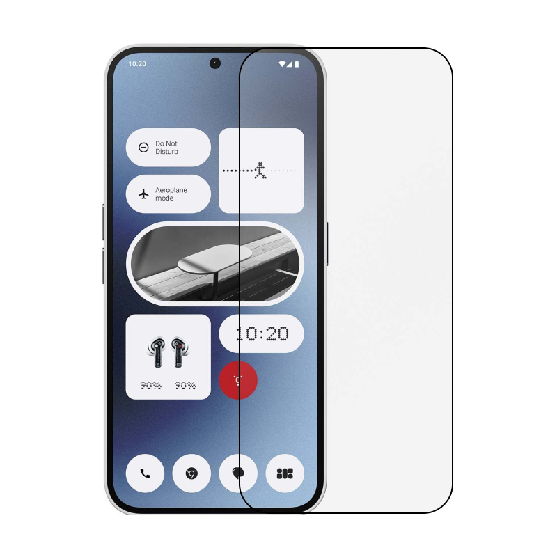 Защитное стекло 3D Premium для Nothing Phone 2A, черная рамка - 1