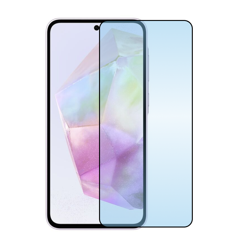 Защитное стекло 3D Premium для Samsung Galaxy A35 / A55, черная рамка - 1