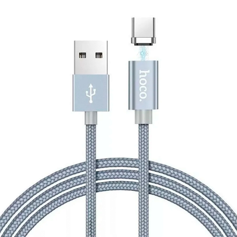 Дата-кабель Hoco U40A Magnetic Micro 1 м, серый - 1