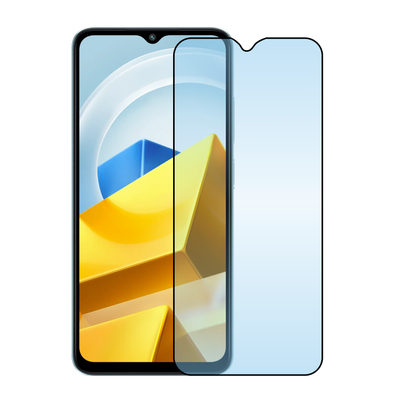 Защитное стекло 3D Premium для Xiaomi Poco M5, черная рамка - 1