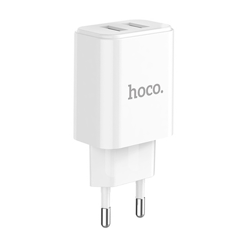Сетевое зарядное устройство + кабель Micro Hoco C62A 10 Вт, белый - 1