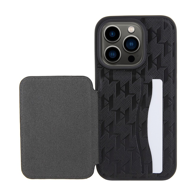 Клип-кейс (накладка) с визитницей CG Mobile Lagerfeld Karl PU Saffiano Cardslot для Apple iPhone 15 Pro Max - 4