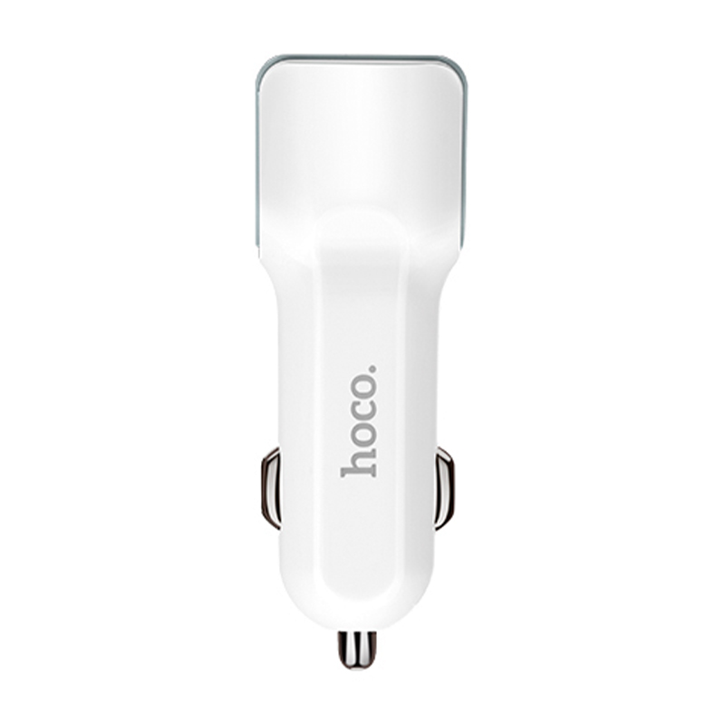 Автомобильное зарядное устройство + кабель Lightning Hoco Z23 12 Вт, белый - 1