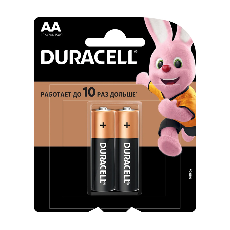 Батарейка Duracell Basic AA LR6-2BL, 2шт  - 1