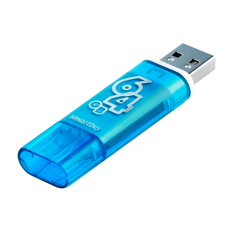 USB-флешка SmartBuy Glossy 64 ГБ, синий - 2