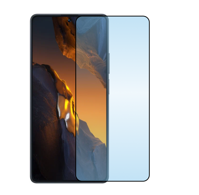 Защитное стекло 3D Classic для Xiaomi Poco F5 , черная рамка - 1