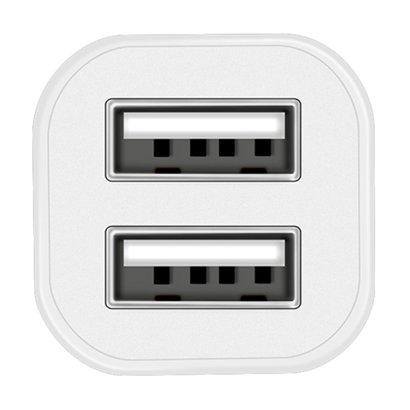 Автомобильное зарядное устройство + кабель Lightning Hoco Z12 12 Вт, белый - 2