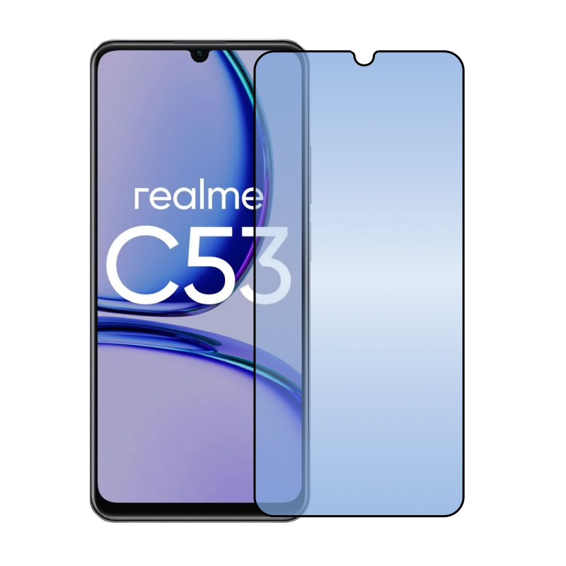 Защитное стекло 3D Classic для Realme C53, черная рамка - 1