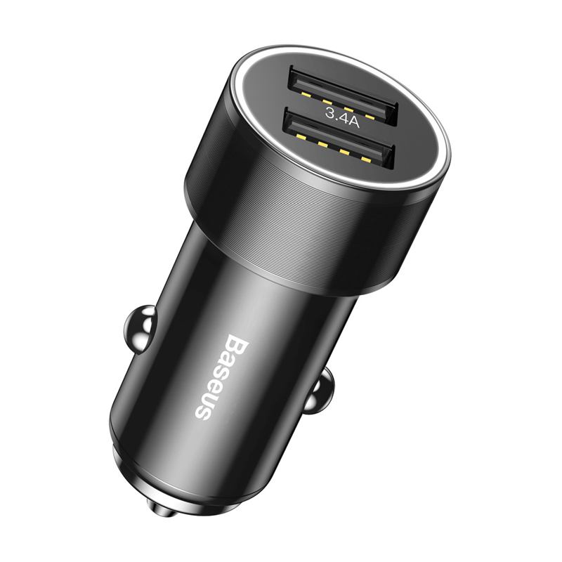 Автомобильное зарядное устройство + кабель Lightning Baseus Small Screw TZXLD-01 18 Вт, чёрный - 2