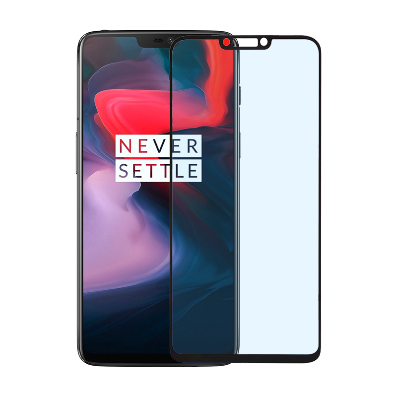 Защитное стекло 3D Classic для OnePlus 6, черная рамка - 1