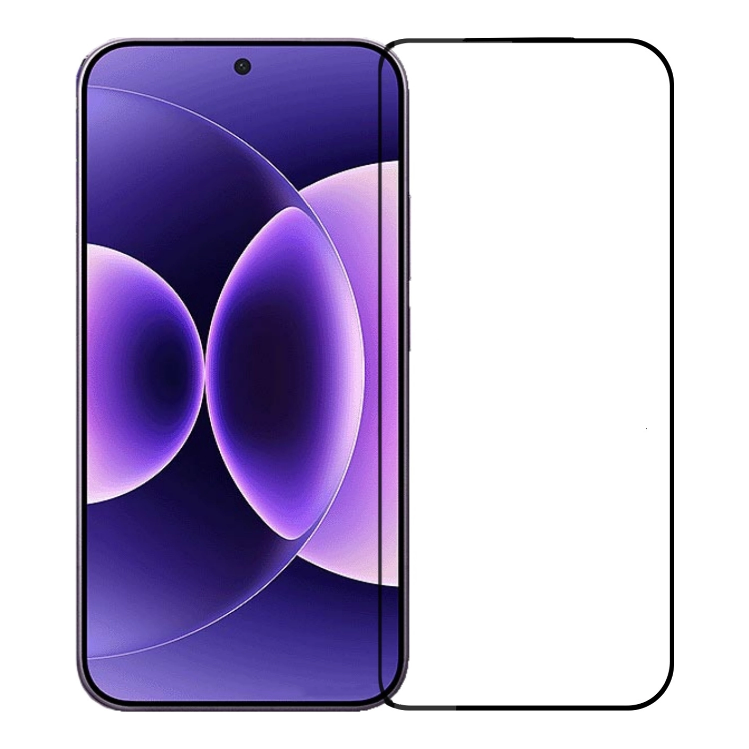 Защитное стекло 3D Classic для Xiaomi 17 Pro Max, черная рамка - 1