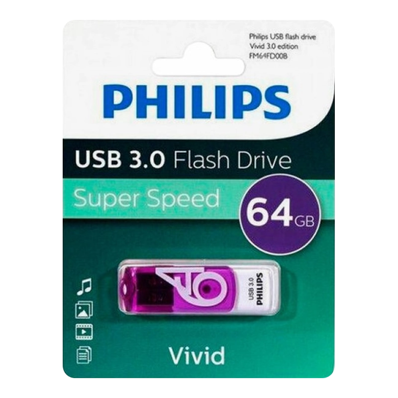 USB-флешка Philips VIVID 3.0 64 ГБ (USB 3.0) - 2