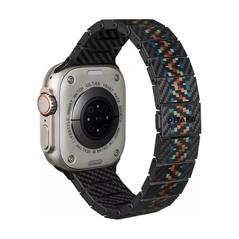 Браслет Pitaka Fusion Weaving для Apple Watch 38 / 40 / 41 / 42 / 44 / 45 / 46 / 49mm карбон - 2