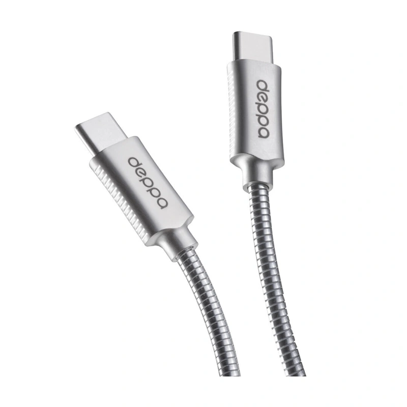 Дата-кабель Deppa Steel Cable Type-C to Type-C - 1