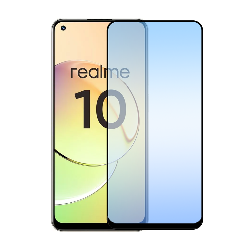 Защитное стекло 3D Premium для Realme 10, черная рамка - 1