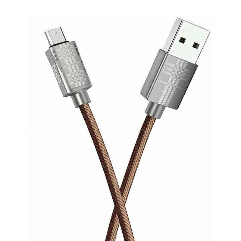 Дата-кабель Hoco U61 Micro 1.2 м, коричневый - 1