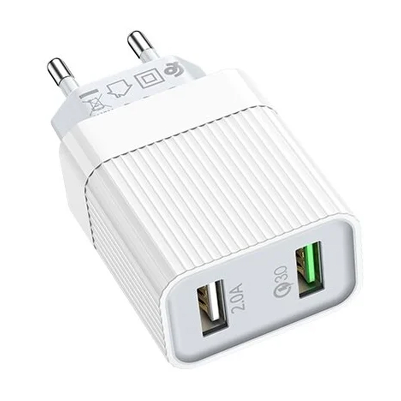 Сетевое зарядное устройство + кабель Micro Borofone BA39A 18 Вт, белый - 3