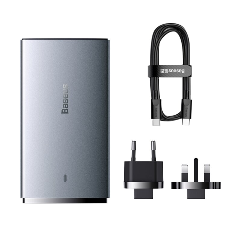 Сетевое зарядное устройство + кабель Type-C - Type-C Baseus GaN5 Pro Ultra-Slim C+U 65 Вт - 5