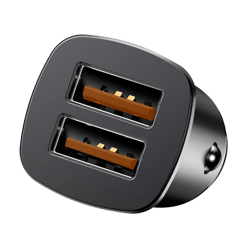 Автомобильное зарядное устройство Baseus Square metal A+A 30 Вт, чёрный - 3