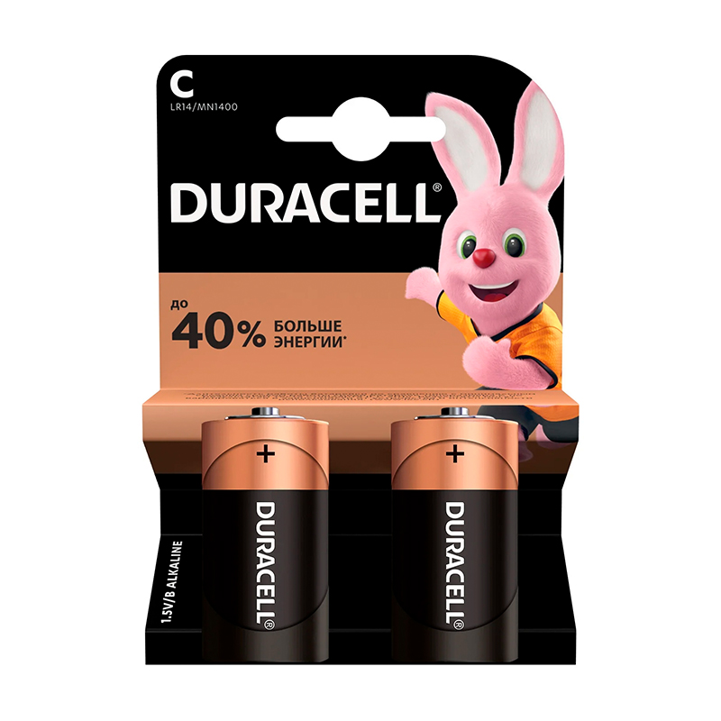 Батарейка Duracell Basic C LR14-2BL, 2шт  - 1