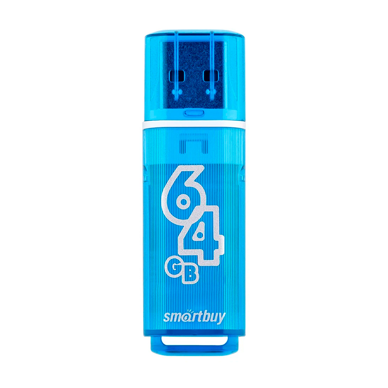 USB-флешка SmartBuy Glossy 64 ГБ, синий - 1