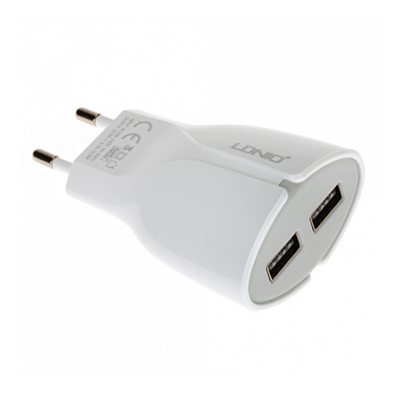 Сетевое зарядное устройство + кабель Lightning Ldnio A2271 15 Вт, белый - 2