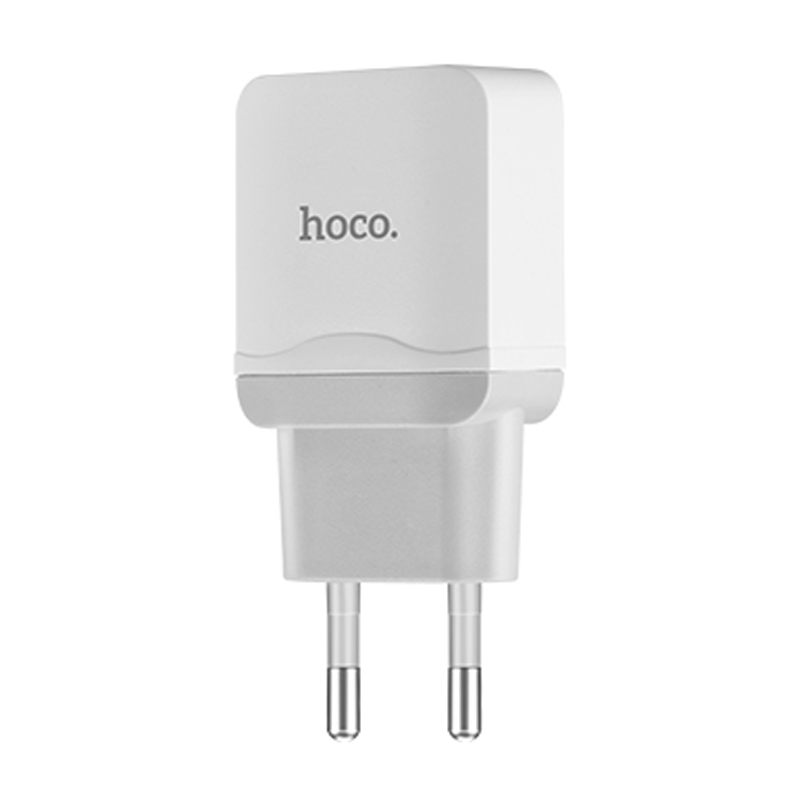 Сетевое зарядное устройство + кабель Micro Hoco C22A 12 Вт, белый - 1