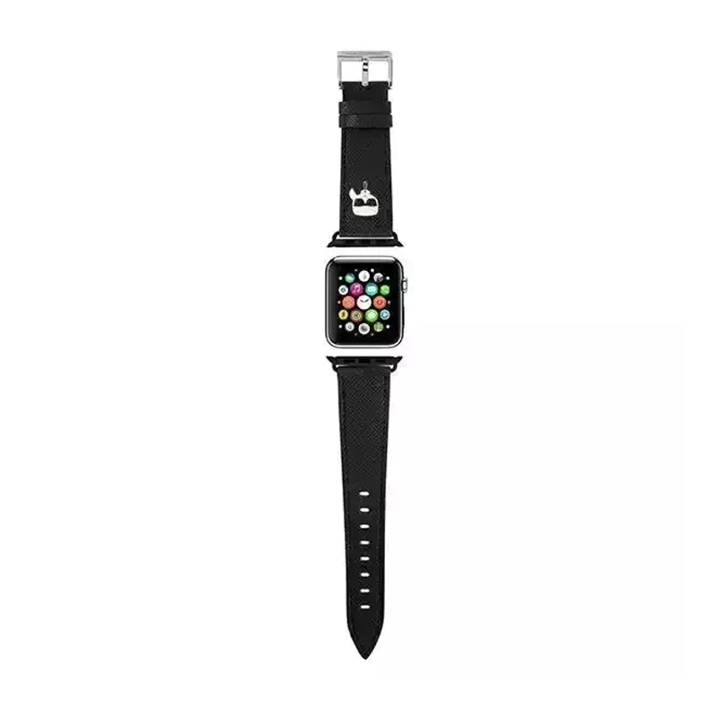 Ремешок CG Mobile Lagerfeld PU Saffiano Karl head для Apple Watch 44 / 45 / 46 / 49mm искусственная кожа - 2