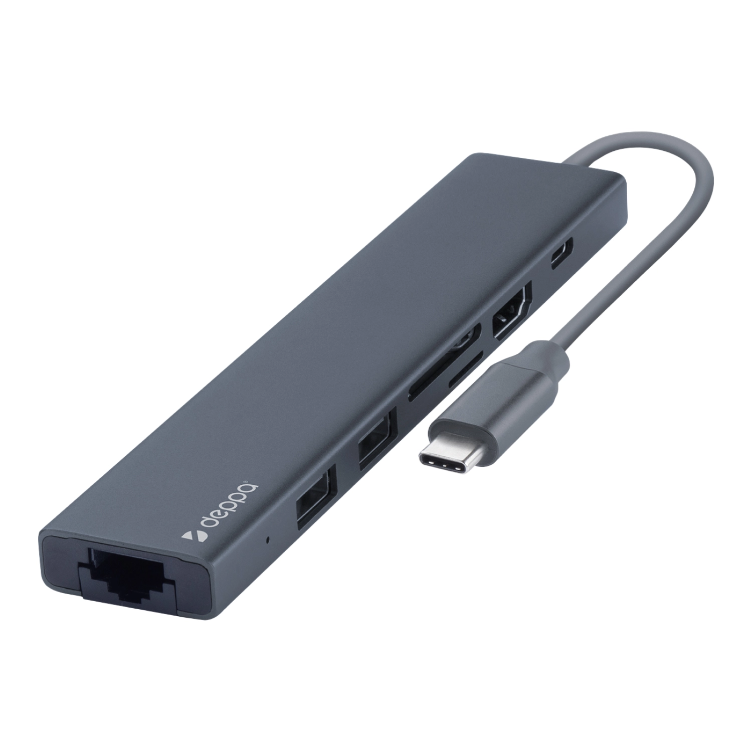 Адаптер-разветвитель для компьютера Deppa USB HUB 3.0 (7в1) - 1