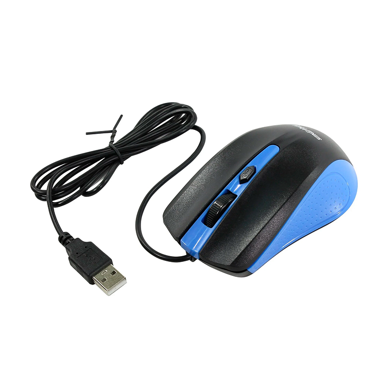 Мышь проводная SmartBuy SBM-352-BK, чёрный с синим - 3