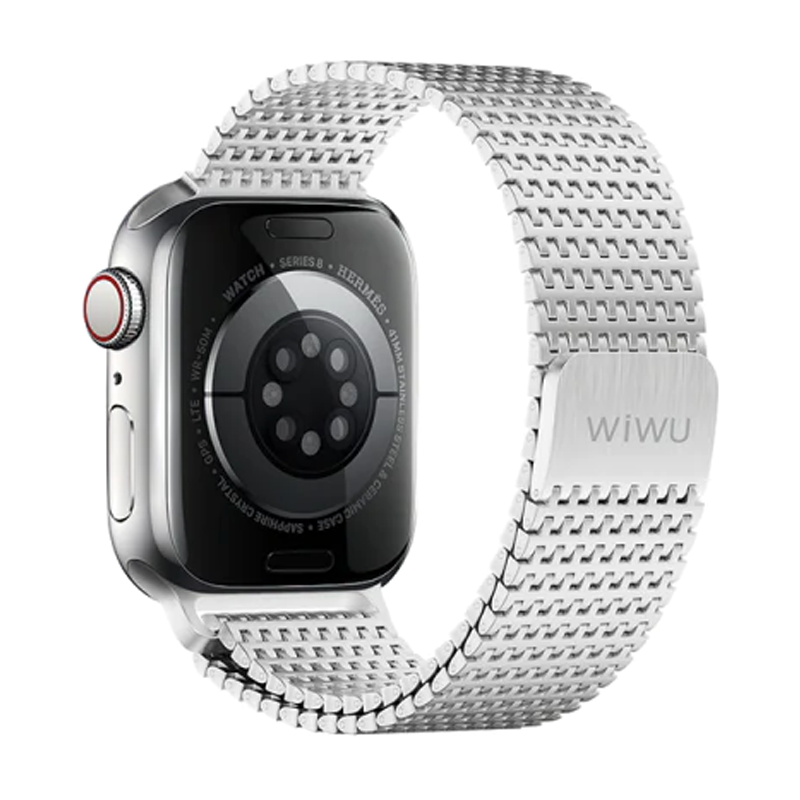 Магнитный браслет WIWU Domino для Apple Watch 44 / 45 / 46 / 49mm сталь - 2