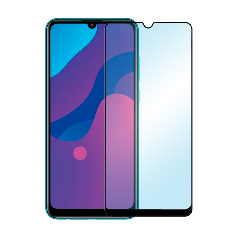 Защитное стекло 3D Classic для Honor 9a, черная рамка - 1