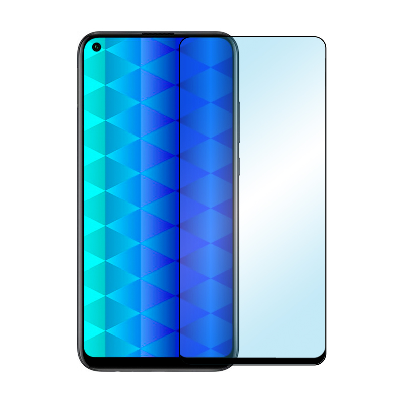 Защитное стекло 3D Classic для Honor 9c, черная рамка - 1