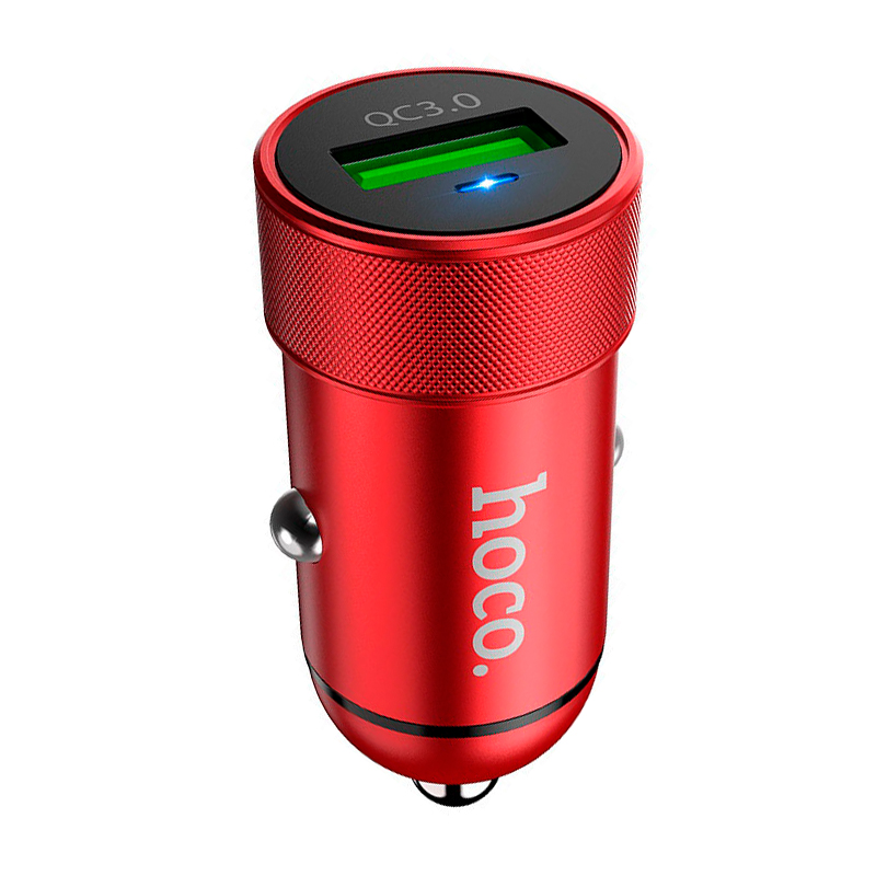 Автомобильное зарядное устройство Hoco Z32 18 Вт, красный - 1