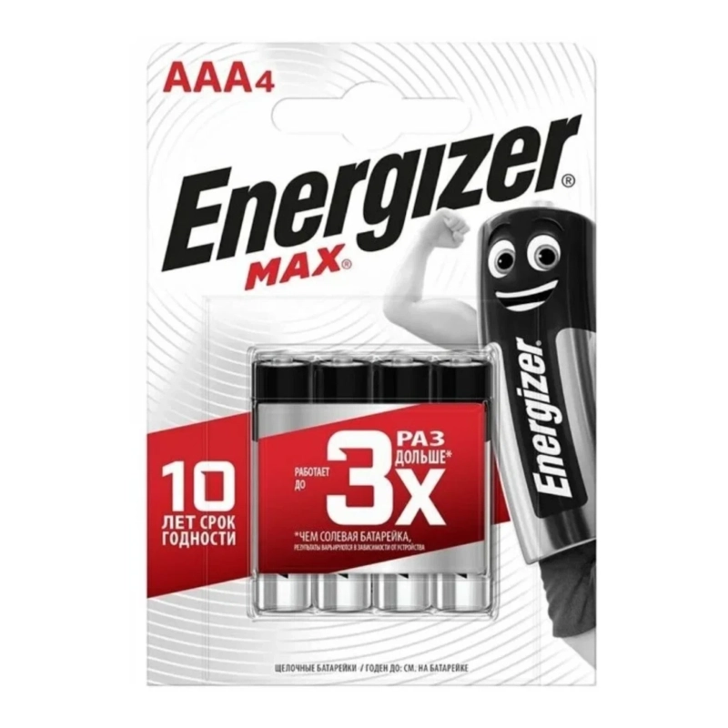 Батарейка Energizer Max AAA LR03-4BL, 4шт  - 1