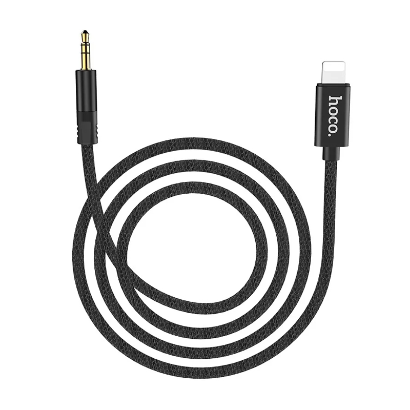 Аудиокабель Hoco UPA13 3.5 mm jack - Lightning 1 м, чёрный - 1