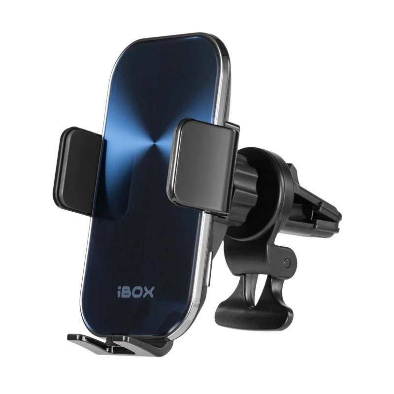 Автомобильный держатель iBOX Tron i8 с беспроводной зарядкой (клеящаяся платформа, зажим, присоска) - 2